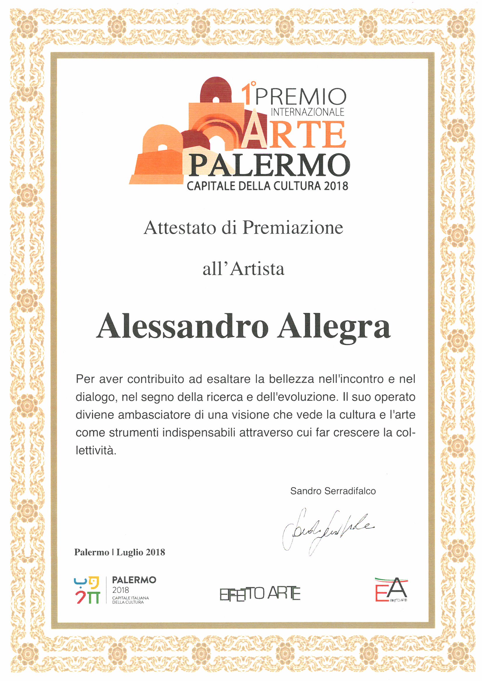 Alessandro Allegra Awards