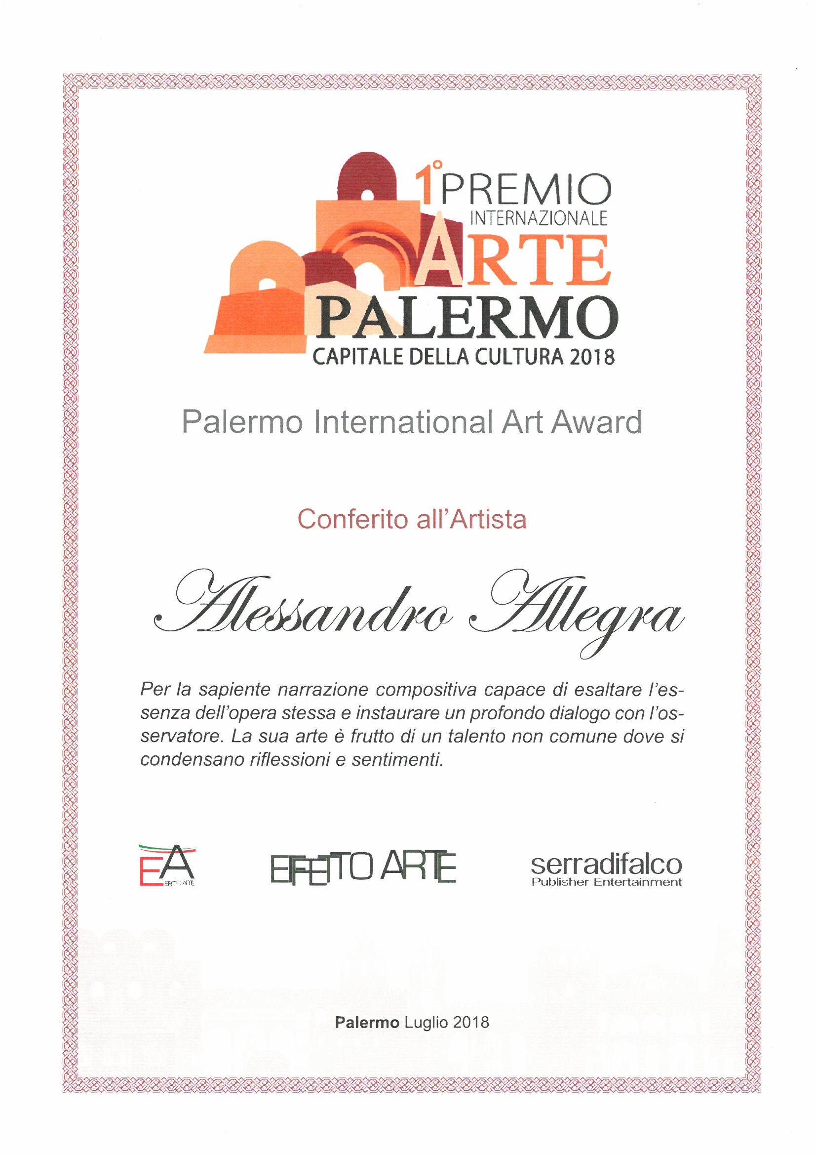 Alessandro Allegra Awards