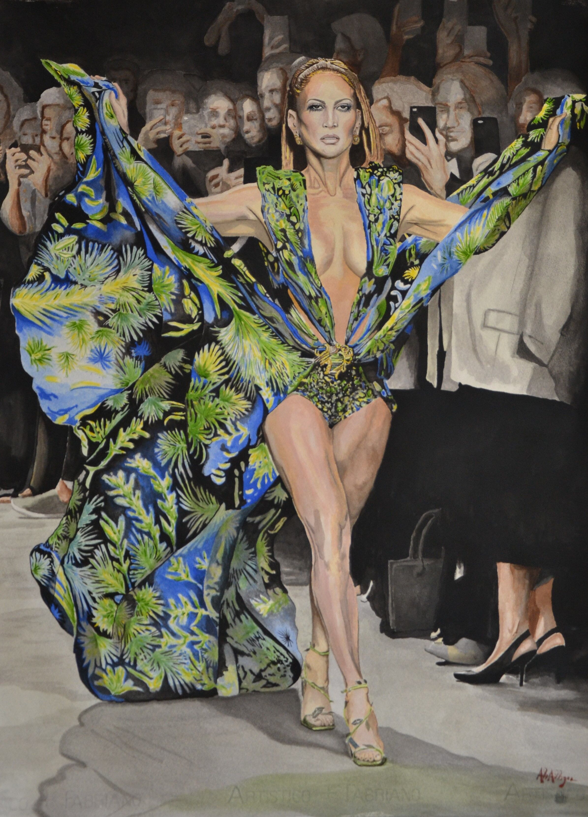 Jennifer Lopez jungle dress versace - Alessandro Allegra